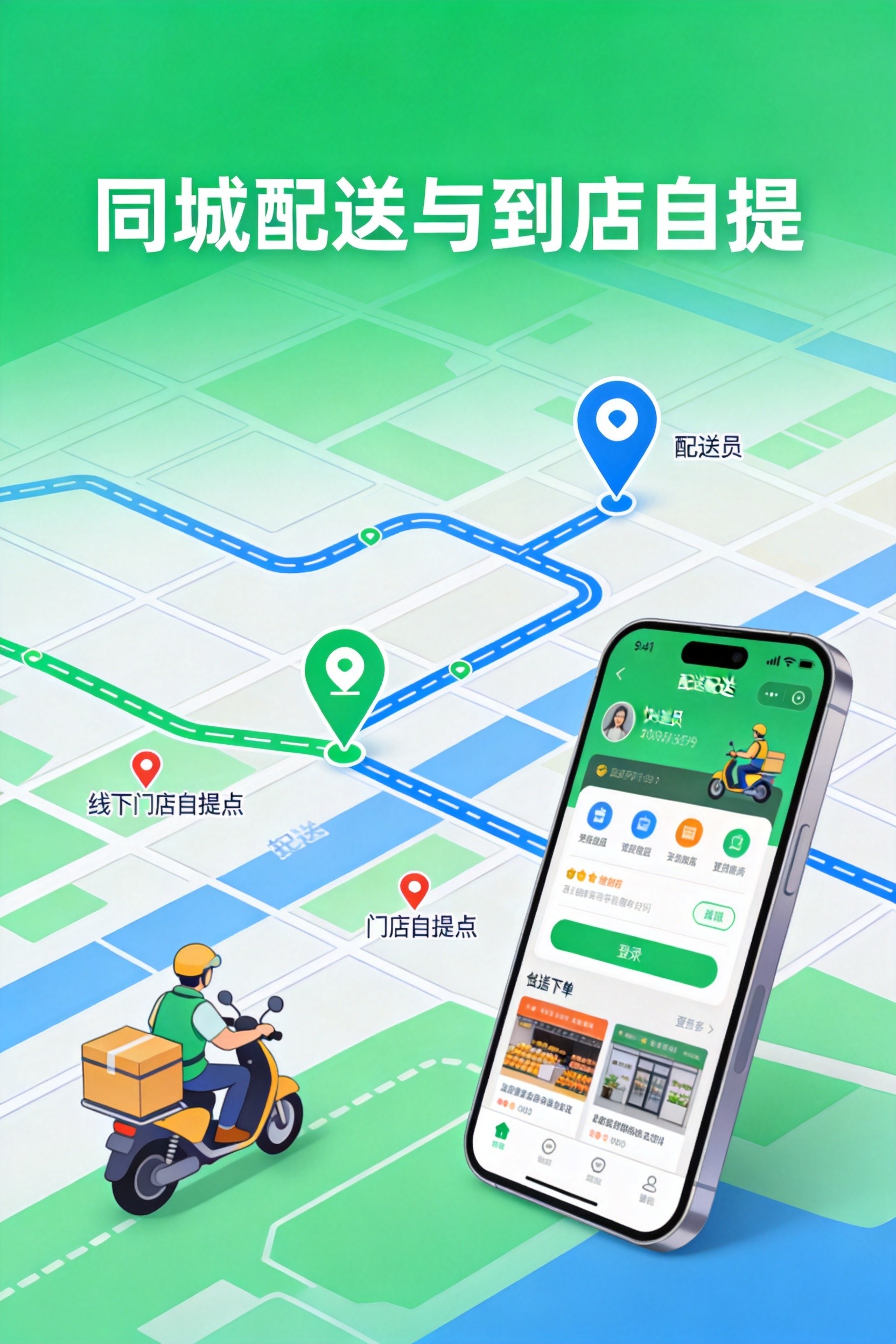 同城配送+到店自提,有线下门店的商家终于能打通线上闭环了