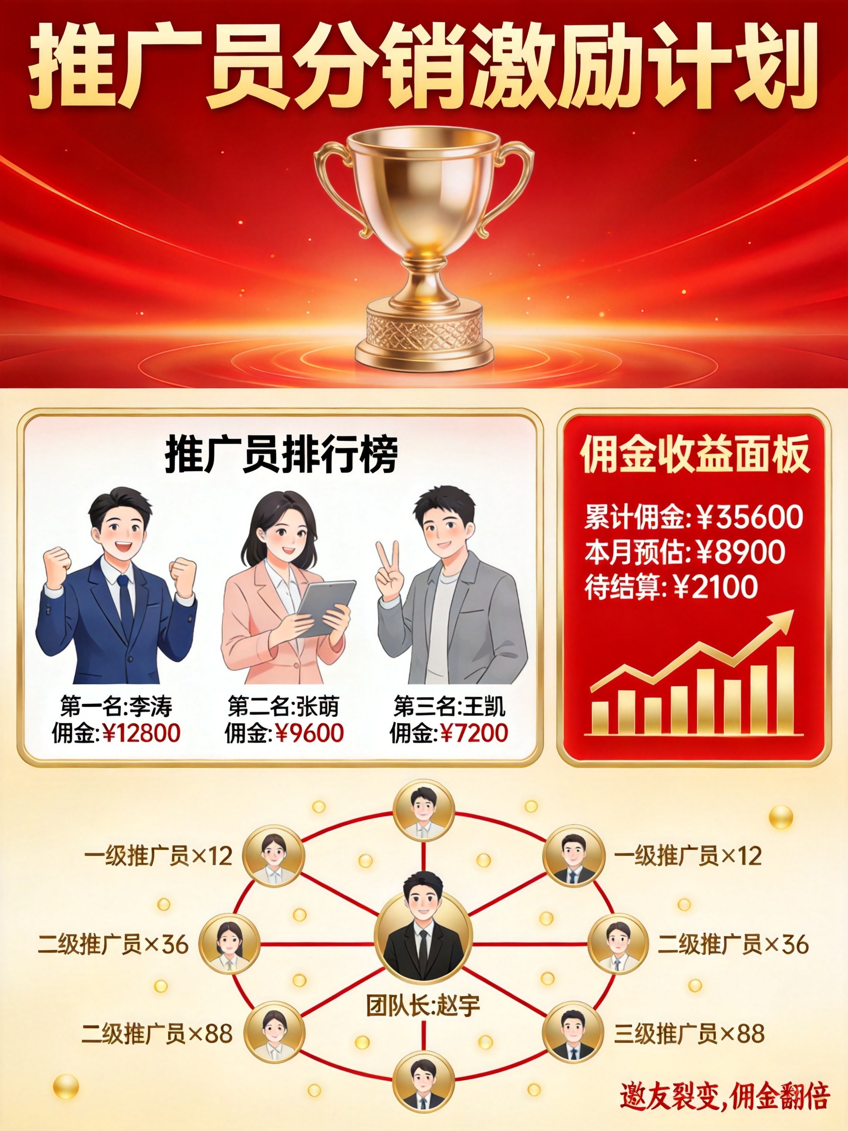 推广员激励体系怎么搭？排行榜+团队分红+裂变模式的完整实操指南